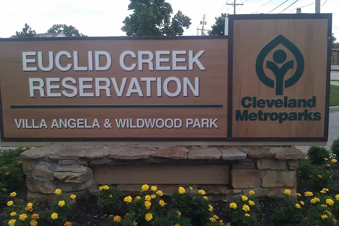 A sign for the clcid creek reservation.